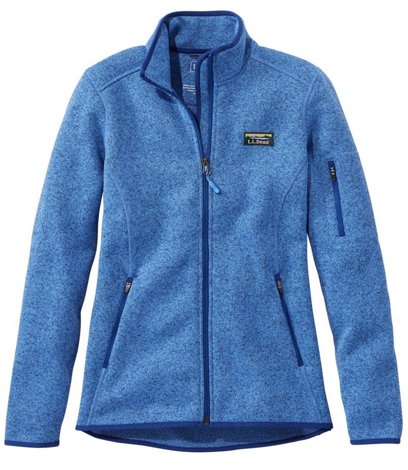 Blue Women's LL Bean Sweater Full-Zip Fleece Jackets | Philippines IS6457192